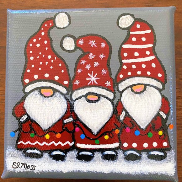 Original Painting - Christmas Gnomes - Picture 2 of 4